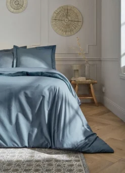 HOUSSE DE COUETTE UNIE EN PERCALE DE COTON JEAN