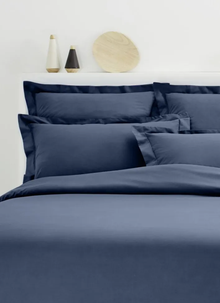 HOUSSE DE COUETTE UNIE EN PERCALE DE COTON JEAN