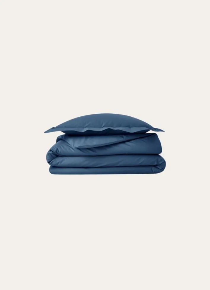 HOUSSE DE COUETTE UNIE EN PERCALE DE COTON JEAN
