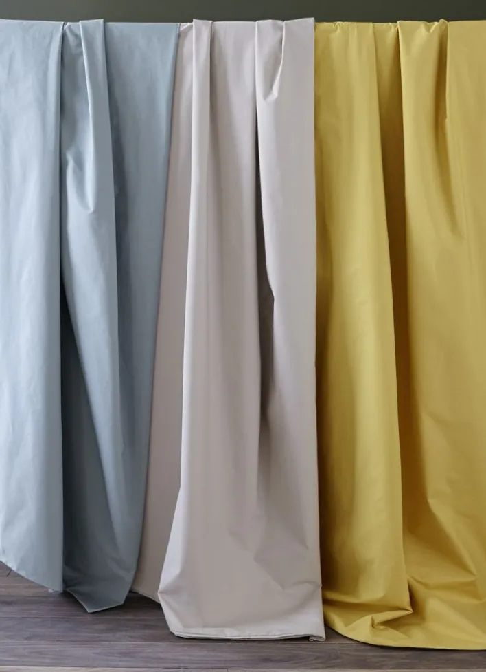 HOUSSE DE COUETTE UNIE EN PERCALE DE COTON SABLE