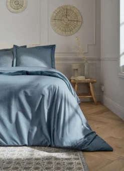 HOUSSE DE COUETTE UNIE EN PERCALE DE COTON JEAN