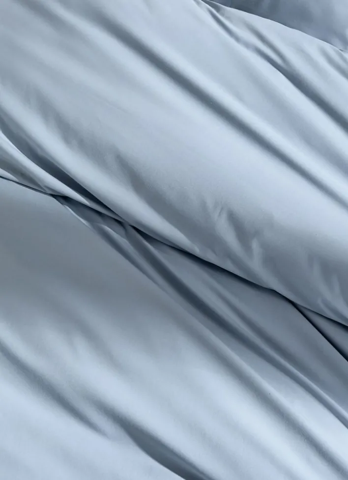 HOUSSE DE COUETTE UNIE EN PERCALE DE COTON ORAGE