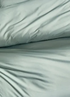 HOUSSE DE COUETTE UNIE EN PERCALE DE COTON VERT