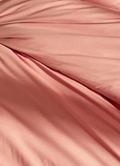 HOUSSE DE COUETTE UNIE EN PERCALE DE COTON CORAIL