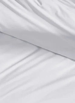 HOUSSE DE COUETTE UNIE EN PERCALE DE COTON BLANC