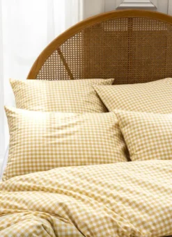 HOUSSE DE COUETTE VICHY JAUNE