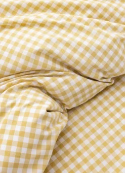 HOUSSE DE COUETTE VICHY JAUNE