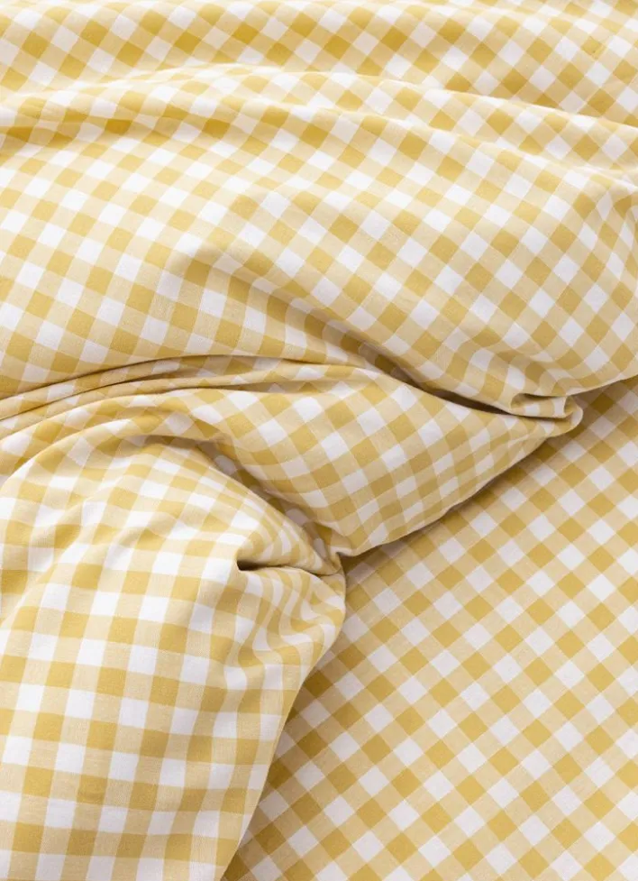HOUSSE DE COUETTE VICHY JAUNE