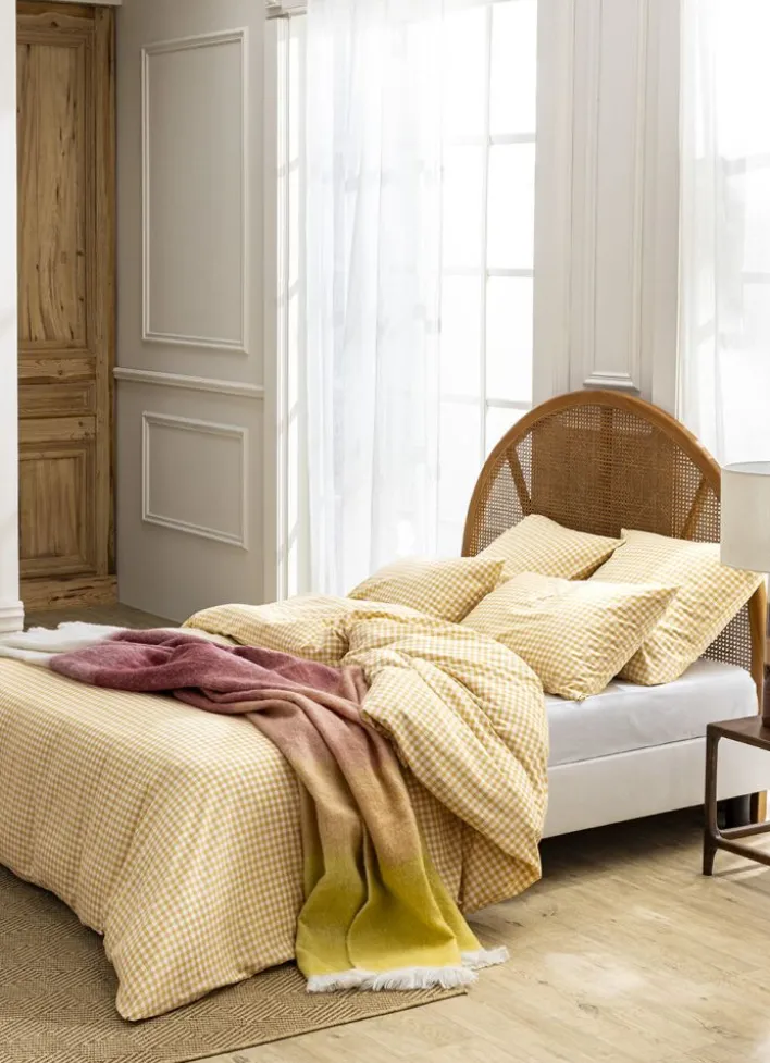 HOUSSE DE COUETTE VICHY JAUNE