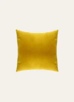 HOUSSE DE COUSSIN EN VELOURS AVEC DOS CHAMBRAY OCRE