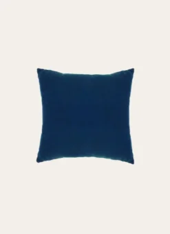 HOUSSE DE COUSSIN EN VELOURS AVEC DOS CHAMBRAY SAPHIR