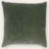 HOUSSE DE COUSSIN EN VELOURS AVEC DOS CHAMBRAY VERT
