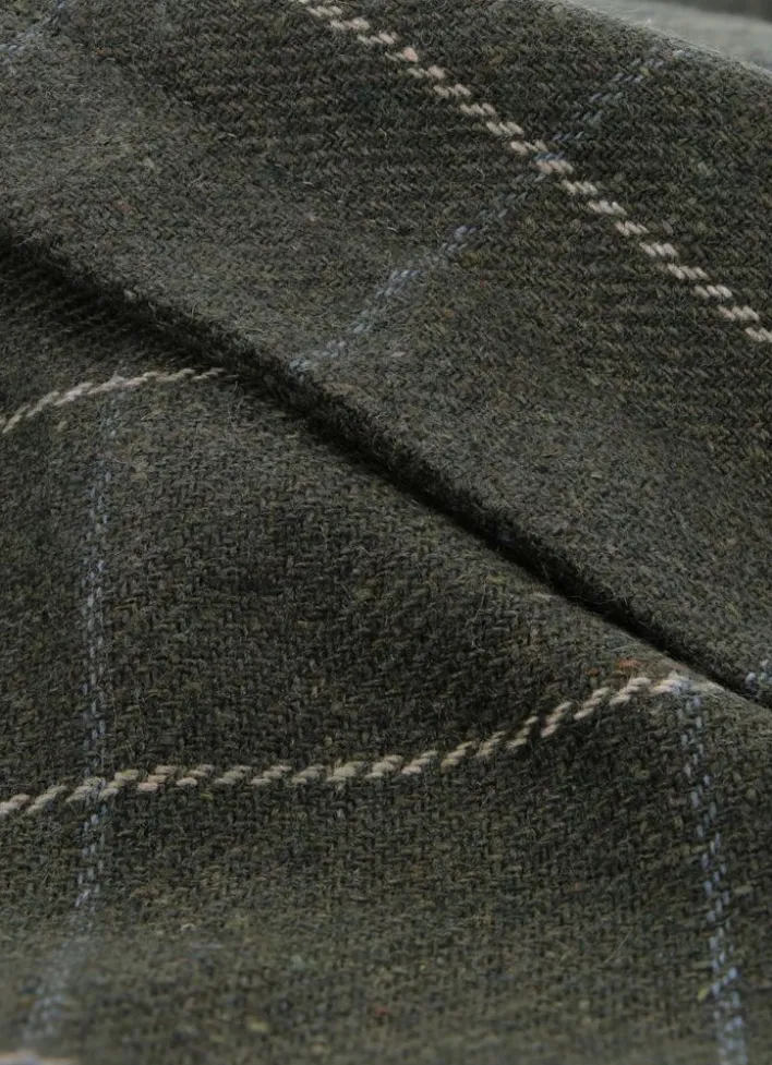 HOUSSE DE COUSSIN JACQUARD À CARREAUX VERT FONCE
