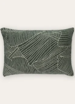HOUSSE DE COUSSIN JACQUARD CHENILLE VERT