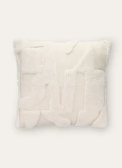 HOUSSE DE COUSSIN MOTIF GÉOMÉTRIQUE TUFTÉ ÉCRU
