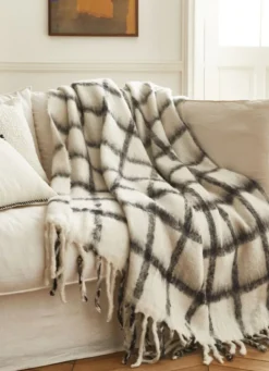HOUSSE DE COUSSIN RECTANGULAIRE EN LIN BLANC