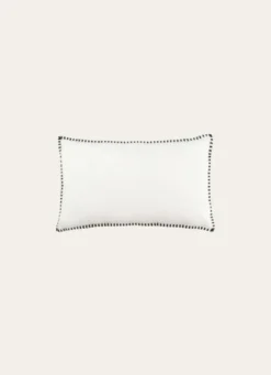 HOUSSE DE COUSSIN RECTANGULAIRE EN LIN BLANC