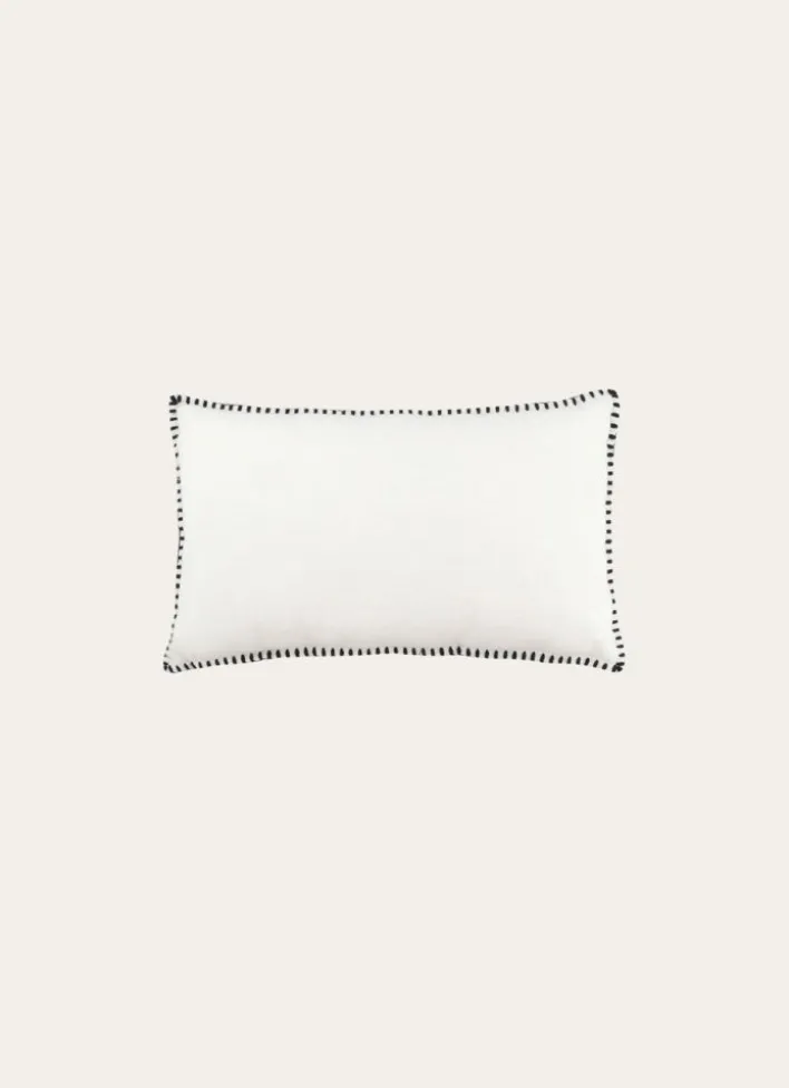 HOUSSE DE COUSSIN RECTANGULAIRE EN LIN BLANC