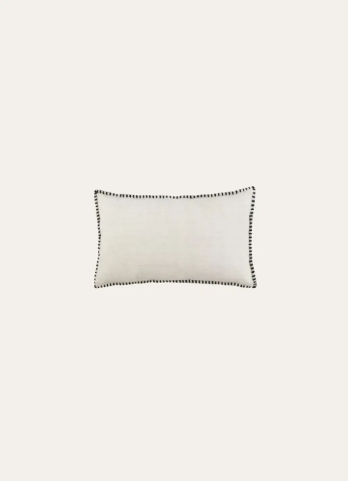 HOUSSE DE COUSSIN RECTANGULAIRE EN LIN BEIGE