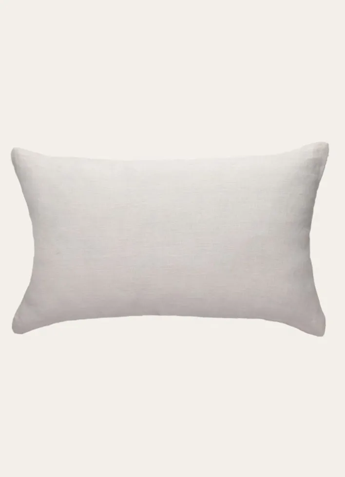 HOUSSE DE COUSSIN RECTANGULAIRE EN LIN LAVÉ BLANC