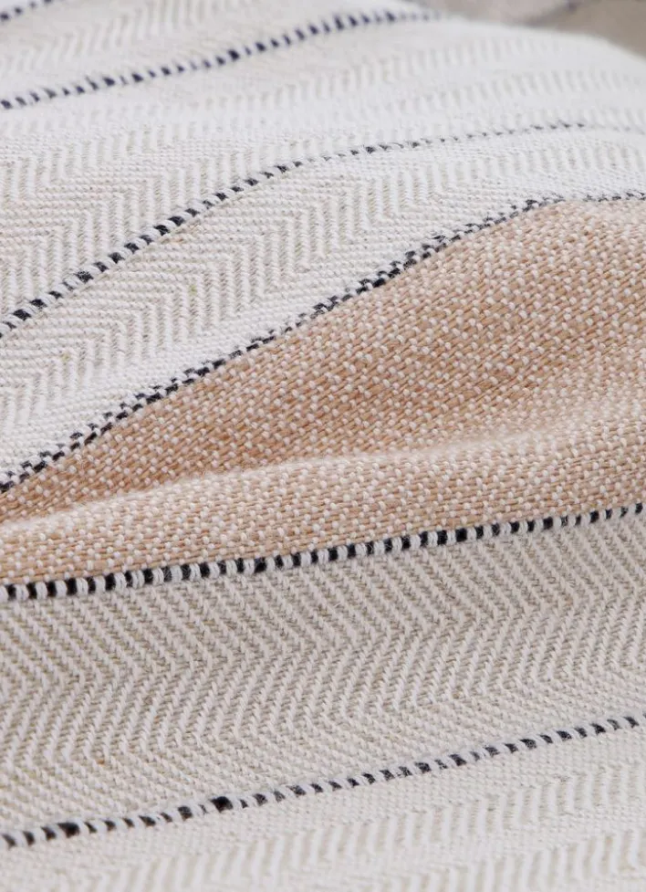 HOUSSE DE COUSSIN RUBEN TISSÉE EN COTON ET LIN MULTICOLORE