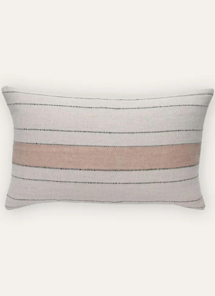 HOUSSE DE COUSSIN RUBEN TISSÉE EN COTON ET LIN MULTICOLORE