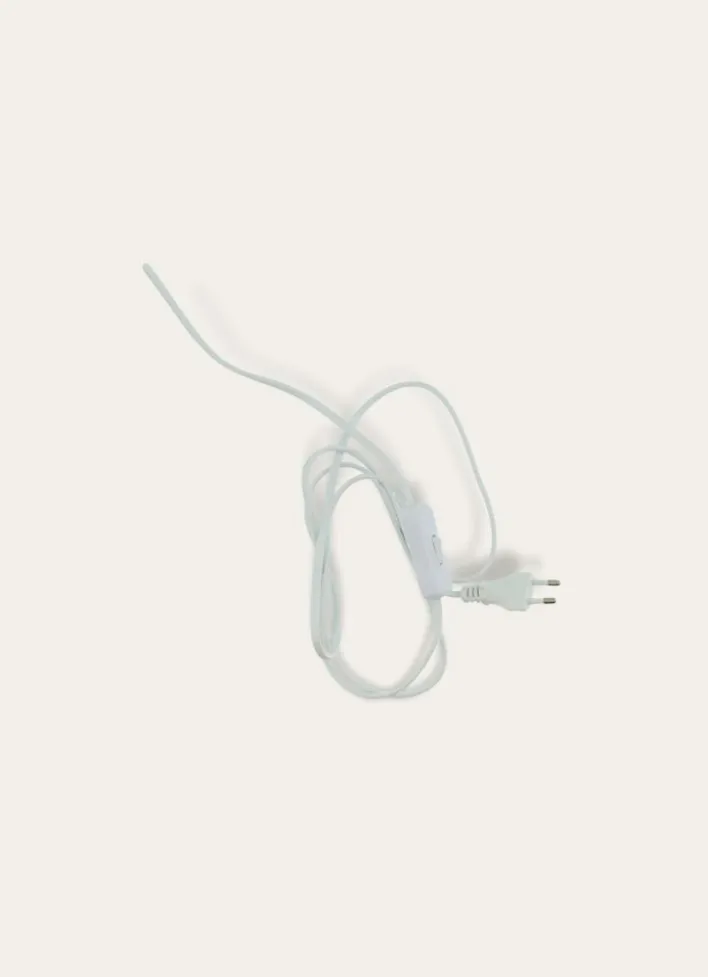LAMPE À POSER EN VERRE STRIÉ ET MÉTAL DORÉ DORÉ / BLANC