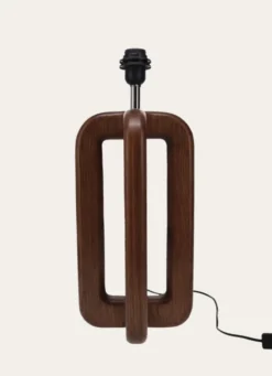 LAMPE SCULPTURE H68 CM MARRON