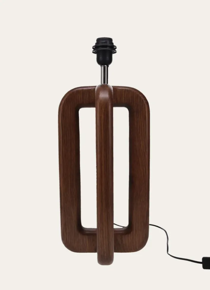 LAMPE SCULPTURE H68 CM MARRON