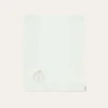 LANGE UNI EN GAZE DE COTON BRODERIE FEUILLE LAIT