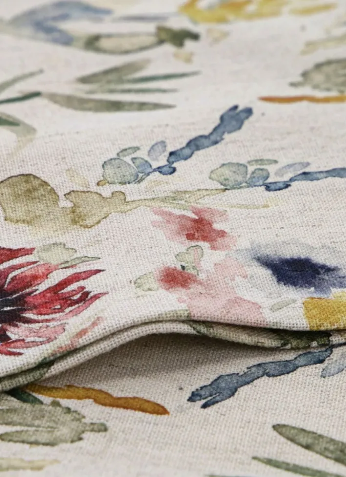 LOT DE 2 SERVIETTES DE TABLE EN COTON ET LIN MULTICOLORE