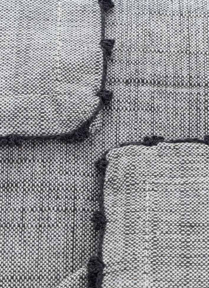 LOT DE 2 SERVIETTES DE TABLE EN CHAMBRAY GRIS
