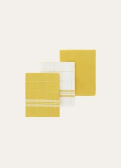 LOT DE 3 TORCHONS EN COTON MIEL