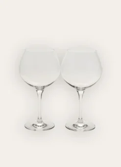 LOT DE 2 VERRES À GIN EN CRISTALLIN TRANSPARENT