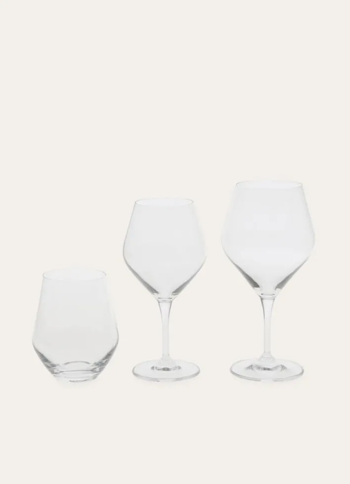 LOT DE 6 VERRES À VIN EN CRISTALLIN TRANSPARENT