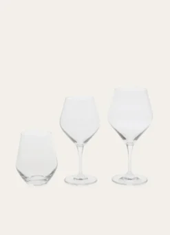 LOT DE 6 VERRES À VIN EN CRISTALLIN TRANSPARENT