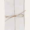 LOT 4 SERVIETTES EN COTON BLANC/BEIGE