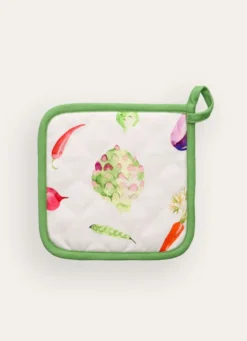 MANIQUE DE CUISINE IMPRIMÉ LÉGUMES MULTICOLORE/BLANC