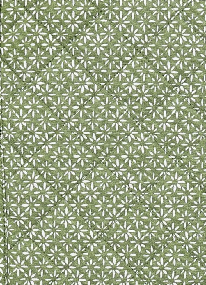 MANIQUE DE CUISINE À MOTIFS GÉOMÉTRIQUES vert