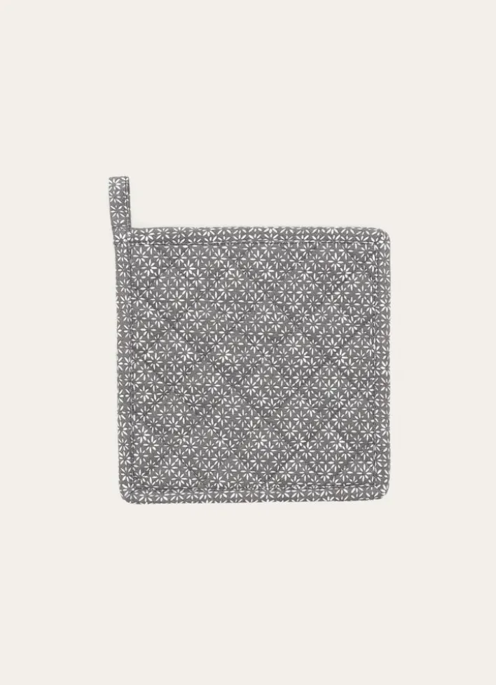 MANIQUE DE CUISINE À MOTIFS GÉOMÉTRIQUES GRIS