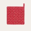 MANIQUE DE CUISINE À MOTIFS GÉOMÉTRIQUES rouge