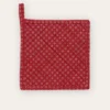 MANIQUE EN COTON MOTIF FANTAISIE ROUGE/BLANC