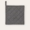 MANIQUE EN COTON MOTIF FANTAISIE GRIS/BLANC