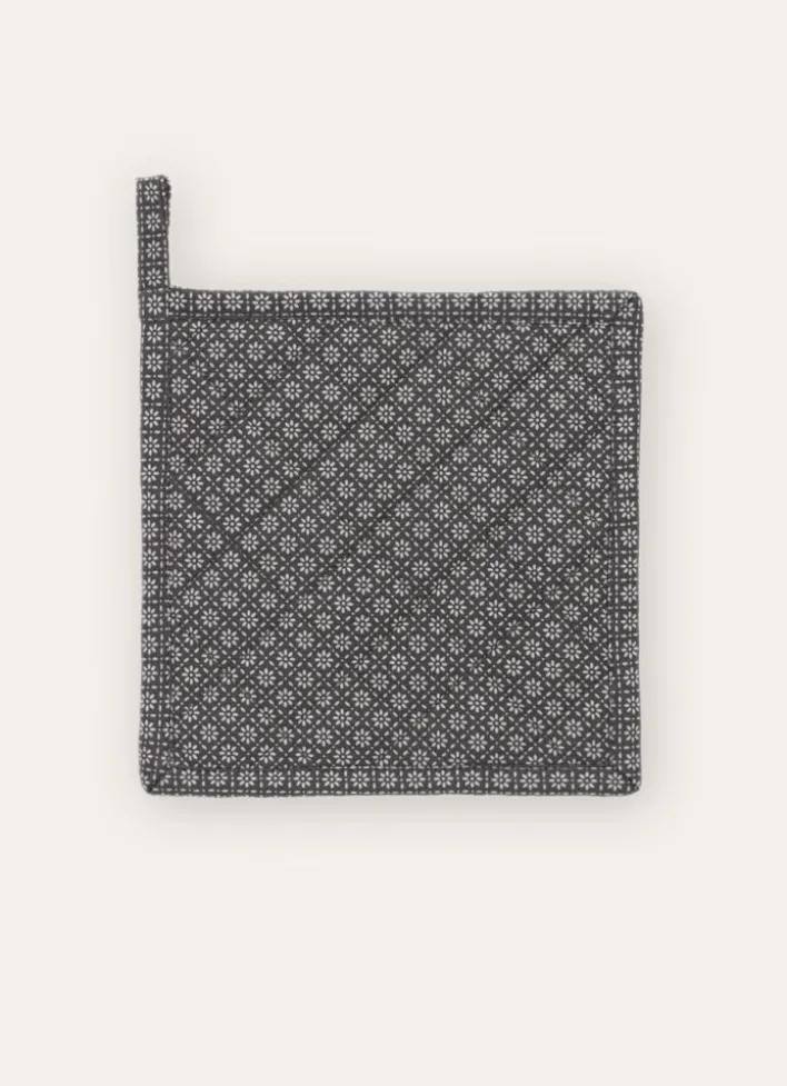 MANIQUE EN COTON MOTIF FANTAISIE GRIS/BLANC