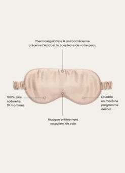 MASQUE DE NUIT PURE SOIE DE MÛRIER NUDE