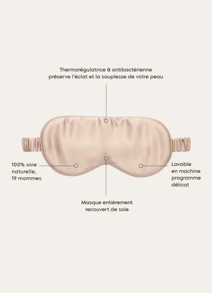 MASQUE DE NUIT PURE SOIE DE MÛRIER NUDE