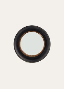 MIROIR ROND GRAND MODÈLE NOIR/DORÉ