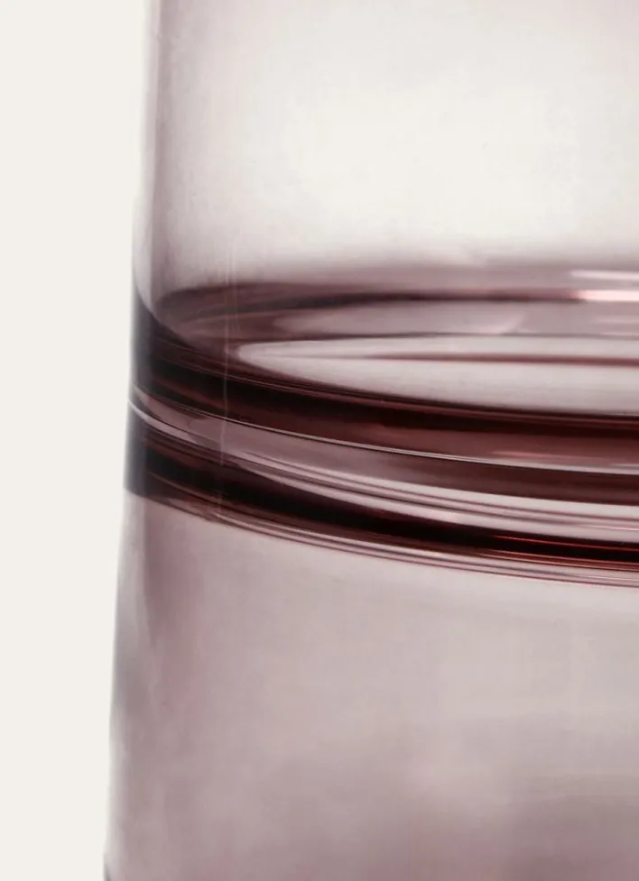 MOYEN VASE EN VERRE RICOCHET ROSE
