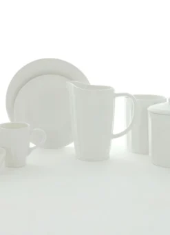 MUG CÔTELÉ EN FAÏENCE BLANC