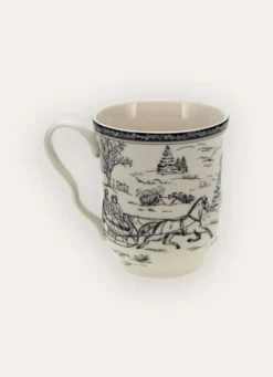 MUG EN GRÈS MOTIF HIVERNAL SYLVAINE GRIS